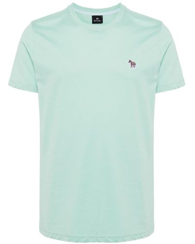 PS by Paul Smith T-Shirt aus Bio-Baumwolle mit Logo-Stickerei - Grün