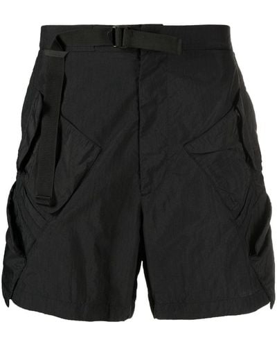 ACRONYM Pantalones cortos con detalle de tiras - Negro
