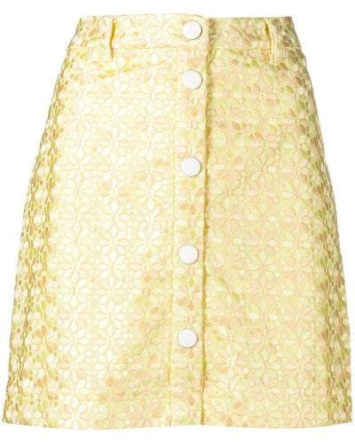 STAUD Vallis Mini Skirt - Yellow