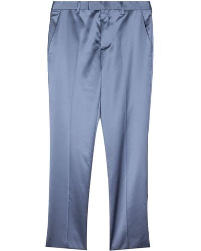 Paul Smith Pantalon de costume en satin - Bleu