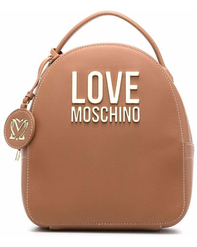 Love Moschino Leather-effect Backpack - Brown