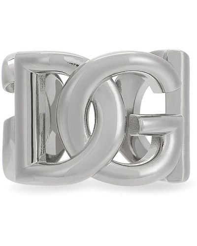 Dolce & Gabbana Anello con logo DG - Bianco