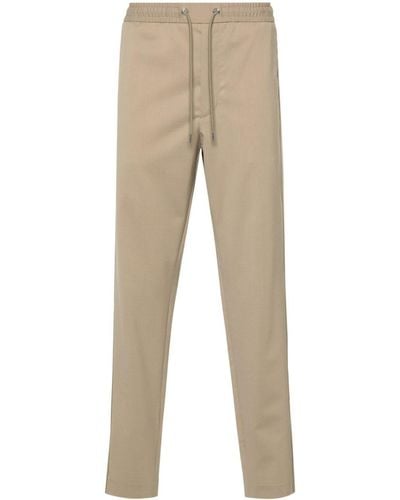 Moncler Gabardine Tapered Trousers - Natural