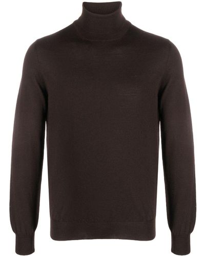 Tagliatore Roll-neck Wool Sweater - Black