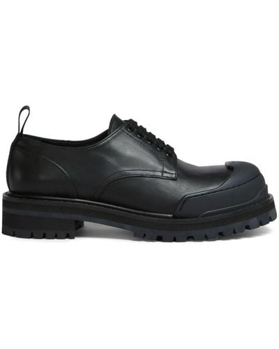 Marni Dada Army Leather Derby Shoes - Black