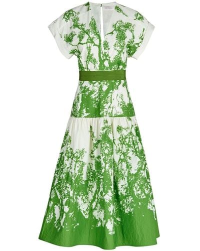Silvia Tcherassi Metaponto Kleid aus Bio-Baumwolle - Grün