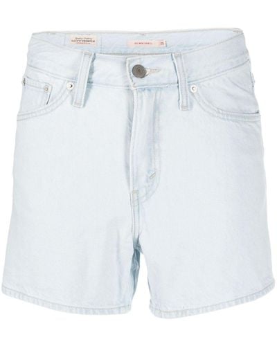 Levi's Jeans-Shorts mit hohem Bund - Blau