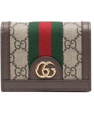 Gucci Ophidia GG Leather Wallet - Grey