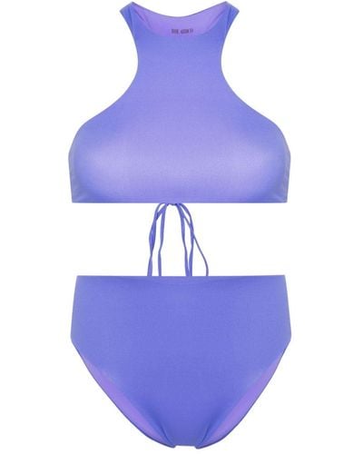The Attico Cut-out Detail Bikini - Purple
