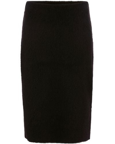 JW Anderson Wool-blend Midi Pencil Skirt - Black