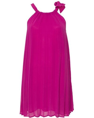 Liu Jo Pleated A-line Minidress - Pink
