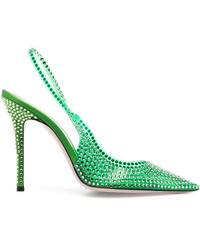 Gedebe Stella Embellished Slingback 125mm Pumps - Green