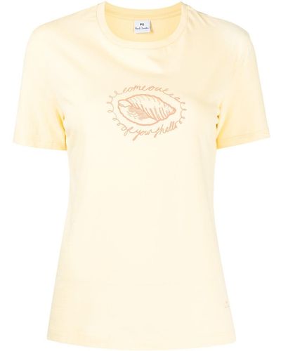 PS by Paul Smith Come Out Of Your Shell T-Shirt - Gelb