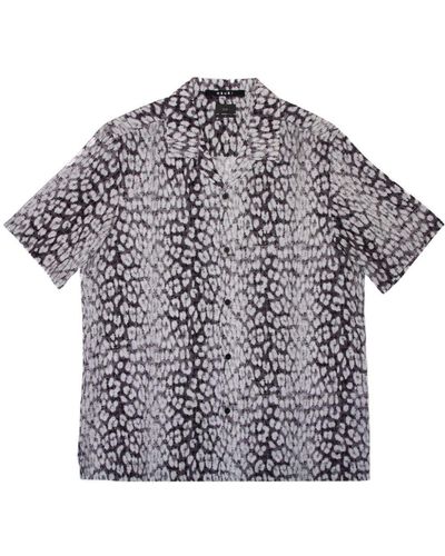 Ksubi Whitenoise Kash Leopard-print Cotton Shirt - Gray