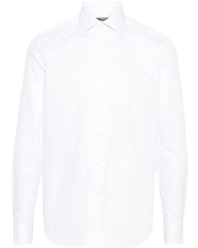 Corneliani Hemd mit Spreizkragen - Weiß