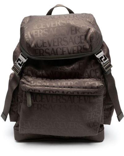 Versace Mochila con estampado Allover - Negro