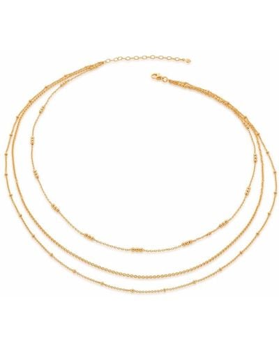 Monica Vinader Layered Chain Necklace - Metallic