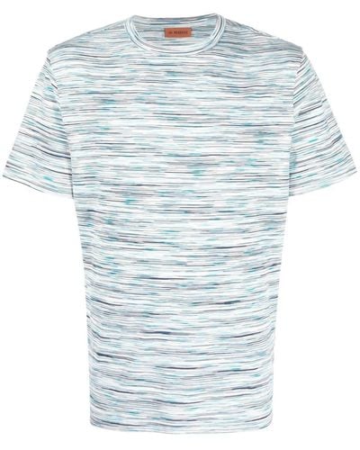 Missoni T-shirt rayé à manches courtes - Bleu