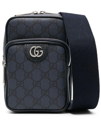 Gucci Mini Ophidia GG Supreme Messenger Bag - Blue