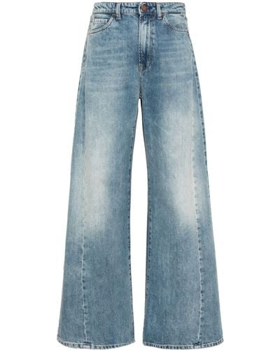 3x1 Diana Straight-Leg-Jeans mit hohem Bund - Blau