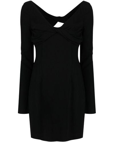 Blumarine Knotted Open-back Minidress - Black