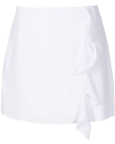 Armani Exchange Ruffle-detail Mini Skirt - White