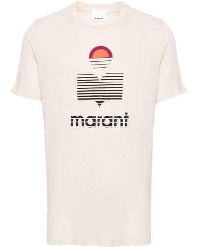 Isabel Marant T-shirt Met Logo - Naturel