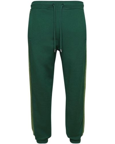 Lanvin Curb Cotton Track Trousers - Green