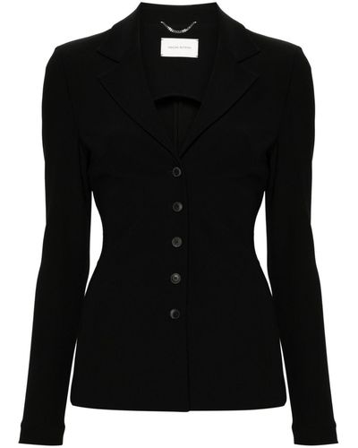 Magda Butrym Notched-lapels Single-breasted Blazer - Black