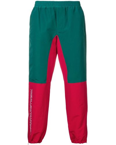 JohnUNDERCOVER Colour-block Track Trousers - Green