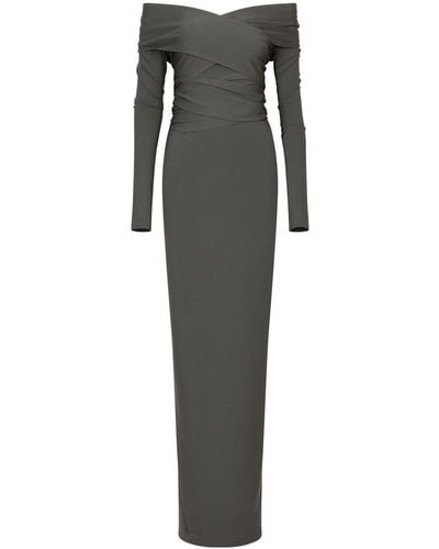 Dolce & Gabbana Kim Dolce&gabbana Milano-rib Maxi Dress - Grey