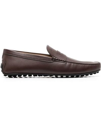 Tod's City Leren Penny Loafers - Bruin