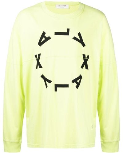 1017 ALYX 9SM Logo-print Long-sleeve T-shirt - Yellow