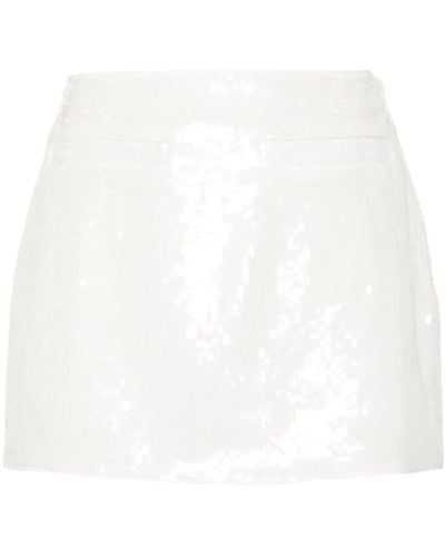 Theory Sequined Mid-rise Miniskirt - White