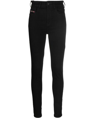 DIESEL Skinny-Jeans mit hohem Bund - Schwarz