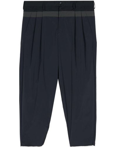 Kolor Pleated Tapered Pants - Blue