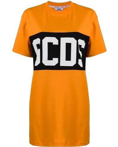 Gcds ロゴ Tシャツワンピース - オレンジ