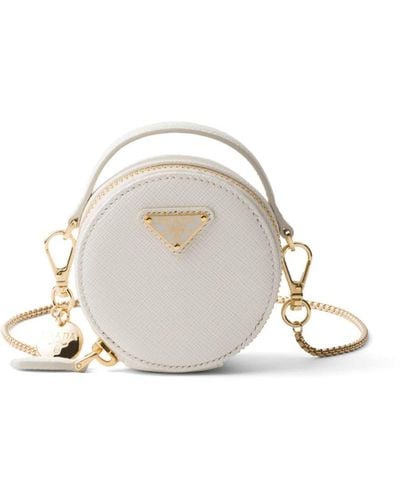 Prada Saffiano Leather Mini Bag - White