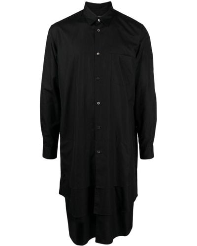 Comme des Garçons Layered-effect Cotton Shirtdress - Black