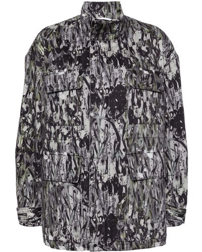 JNBY Oversized Floral-print Jacket - Grey