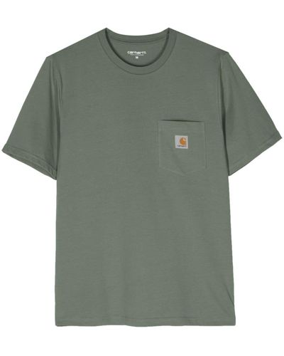 Carhartt T-Shirt mit Logo-Patch - Grün
