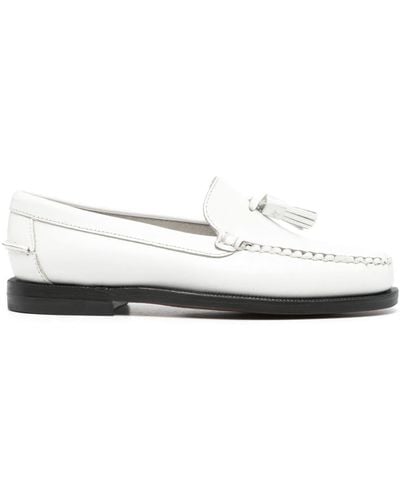 Sebago Stacked-heel leather loafers - Weiß