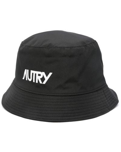 Autry Sombrero de pescador con logo - Negro