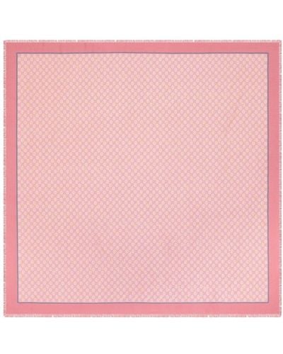 Gucci Seidenschal mit Horsebit-Print - Pink