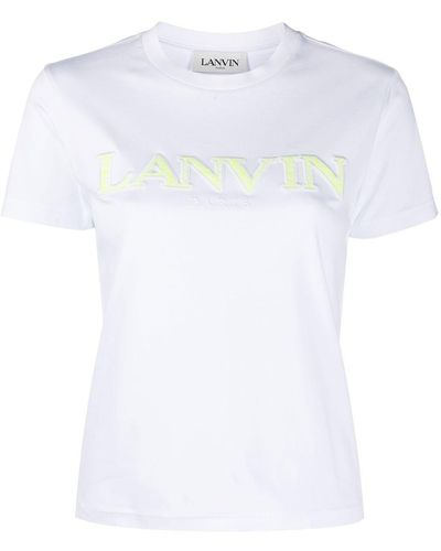 Lanvin Short-sleeved T-shirt With Logo Print - White