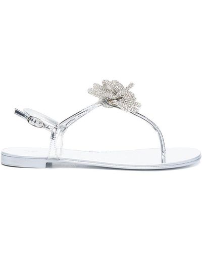 Giuseppe Zanotti Jewel Leather Sandals - White