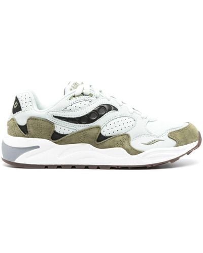 Saucony Grid Shadow 2 Panelled Trainers - White