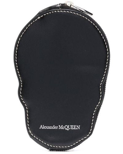 Alexander McQueen Portafoglio a teschio con zip - Blu
