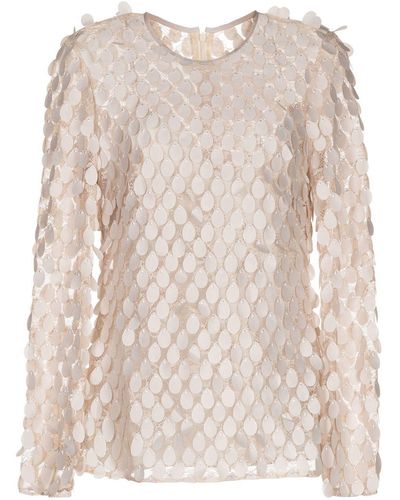 Manning Cartell Supreme Extreme Sequinned Blouse - Natural