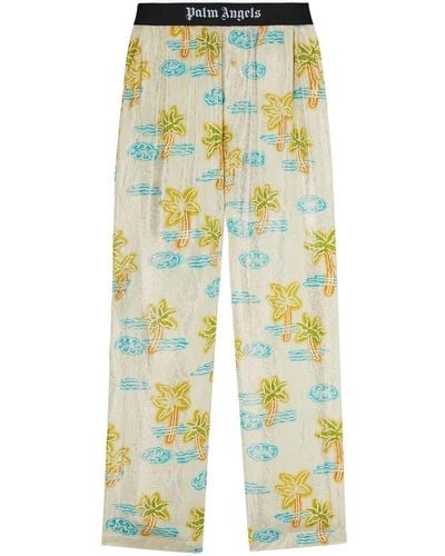 Palm Angels Show Palm Neon Trousers - Yellow
